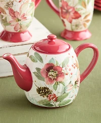 Certified International Winter Blooms Teapot