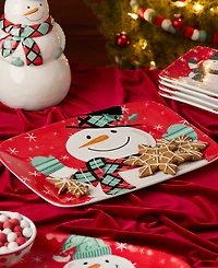 Certified International Christmas Whimsy Snowman Rectangular Platter