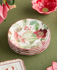 Certified International Winter Blooms Dessert Plates, Set of 4