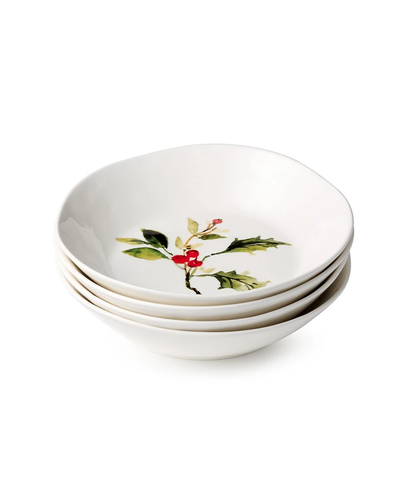 Certified International Holly Vines Dinner Bowls, Set of 4