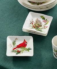 Certified International Holly Vines Canape Plates, Set of 4