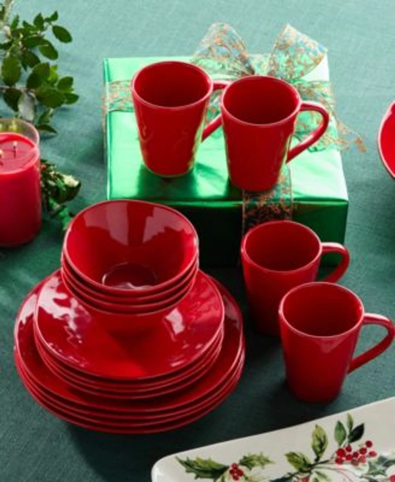 Certified International Berry Red Christmas Dinnerware Collection
