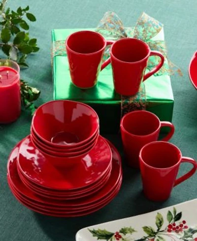 Certified International Berry Red Christmas Dinnerware Collection