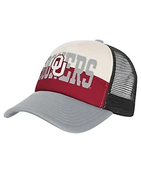 Outerstuff Big Boys and Girls Crimson/Cream Oklahoma Sooners Modern Fan Trucker Adjustable Hat