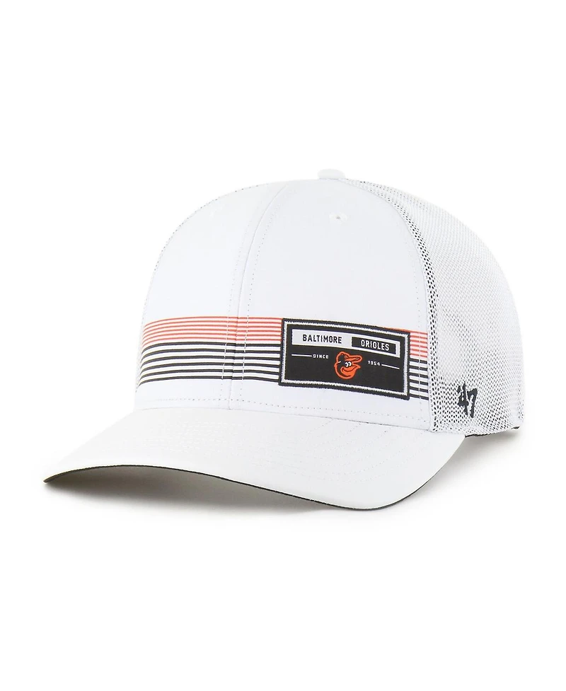 '47 Brand Men's White Baltimore Orioles Rangefinder Brrr Trucker Adjustable Hat