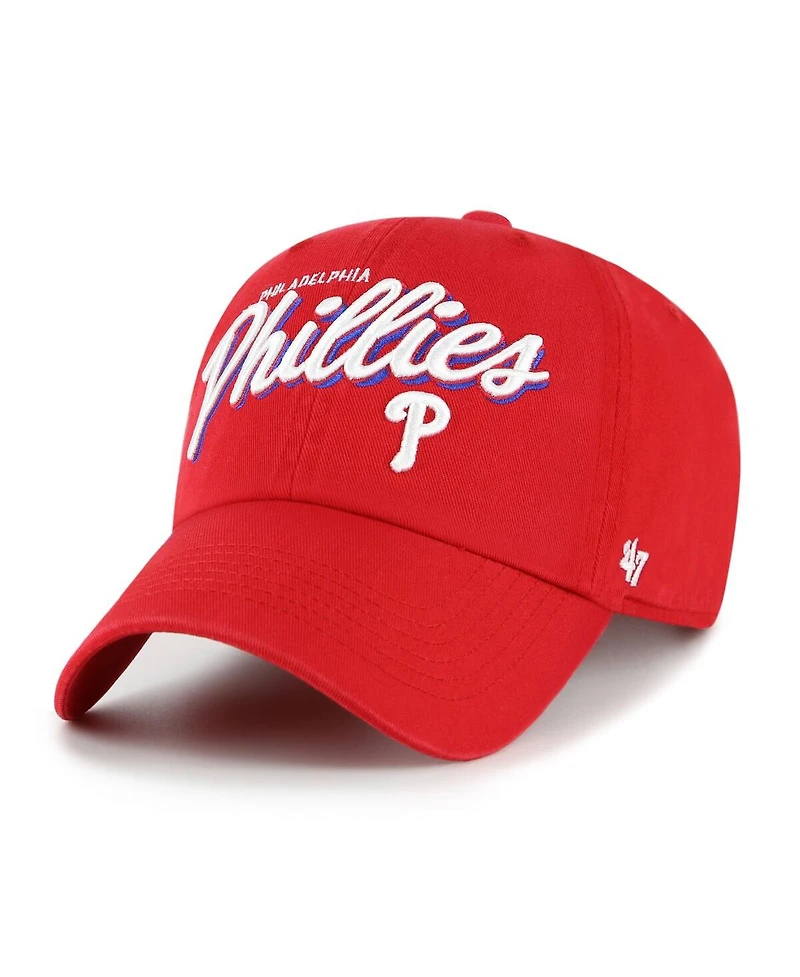 '47 Brand Women's Red Philadelphia Phillies Ariana Clean Up Adjustable Hat
