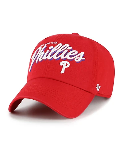'47 Brand Women's Red Philadelphia Phillies Ariana Clean Up Adjustable Hat