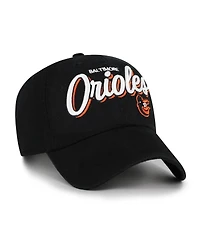 '47 Brand Women's Black Baltimore Orioles Ariana Clean Up Adjustable Hat