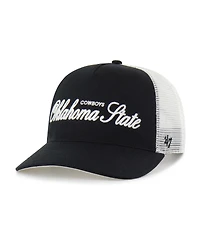 '47 Brand Men's and Women's Black Oklahoma State Cowboys Contemporary Basics Foundation Trucker Hitch Adjustable Hat