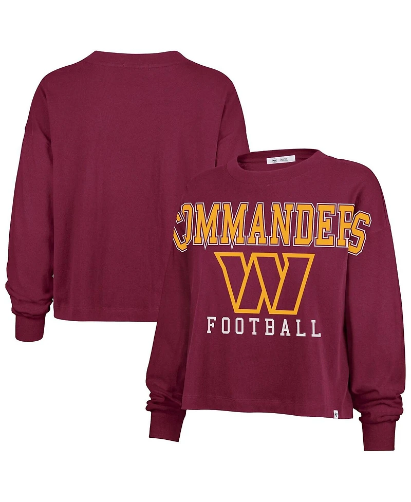 '47 Brand Women's Burgundy Washington Commanders Outreach City Oversized Long Sleeve T-Shirt