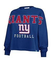 '47 Brand Women's Royal New York Giants Outreach City Oversized Long Sleeve T-Shirt