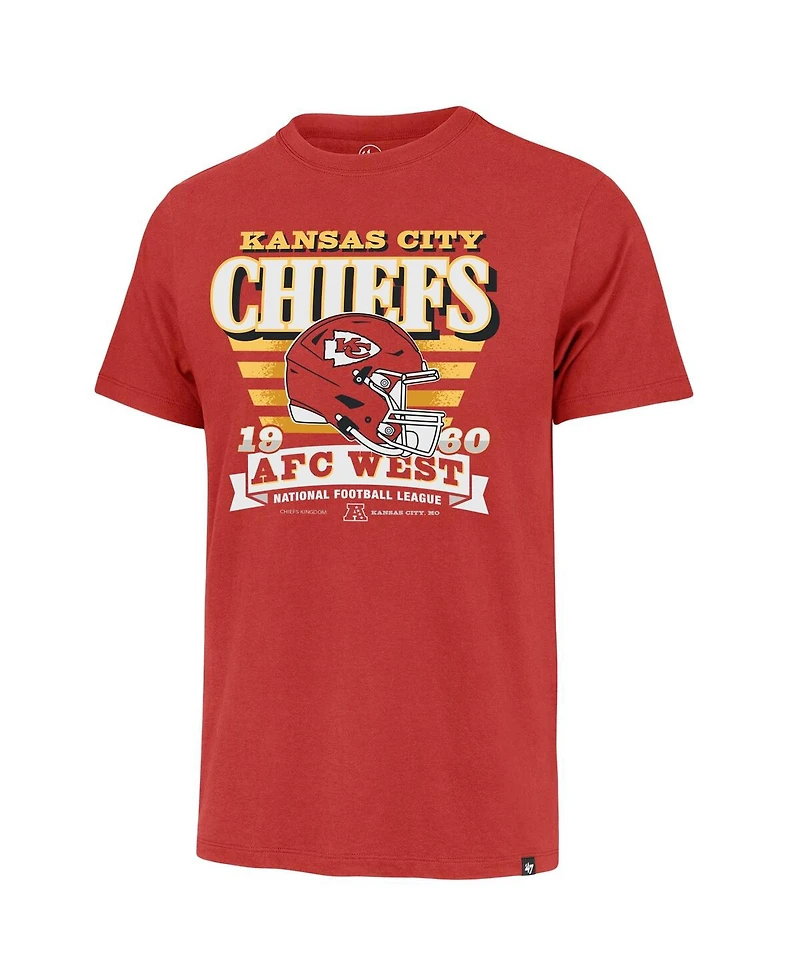 '47 Brand Men's Red Kansas City Chiefs Stripe Splash Franklin T-Shirt