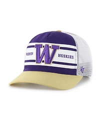 '47 Brand Big Boys and Girls Purple/Gold Washington Huskies Super Stripe Hitch Adjustable Trucker Hat