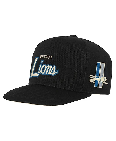 Mitchell & Ness Big Boys and Girls Black Detroit Lions Team Script Snapback Hat