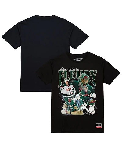 Mitchell & Ness Men's Marc-Andre Fleury Black Minnesota Wild Collage T-Shirt