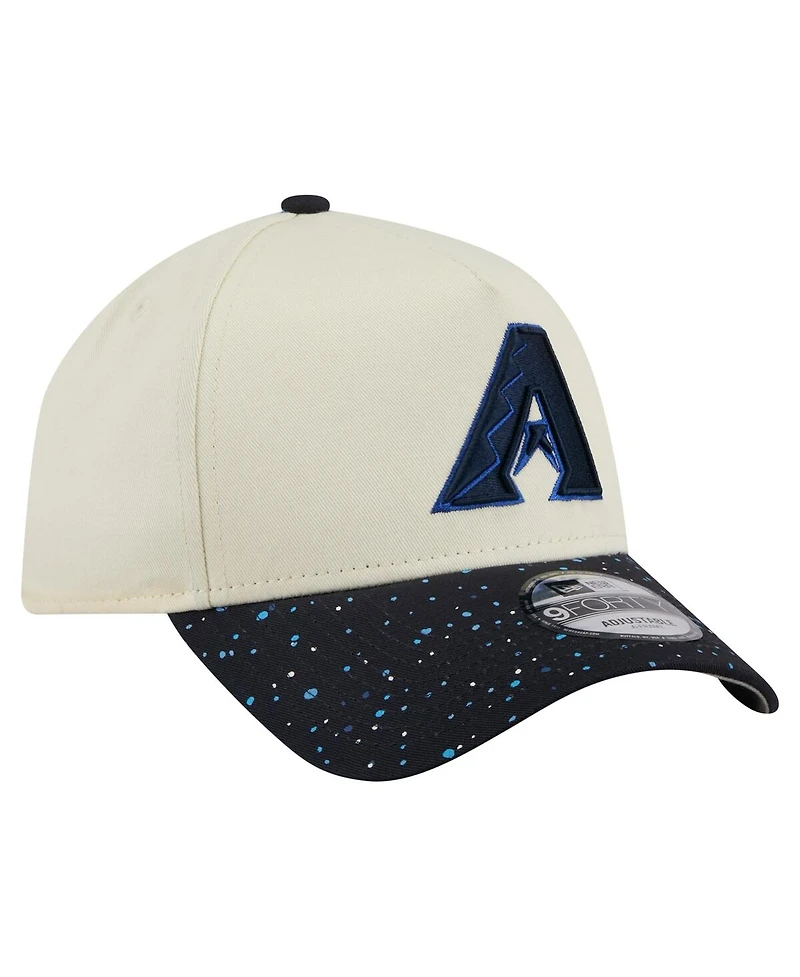 New Era Men's Cream Arizona Diamondbacks Speckle A-Frame 9FORTY Adjustable Hat