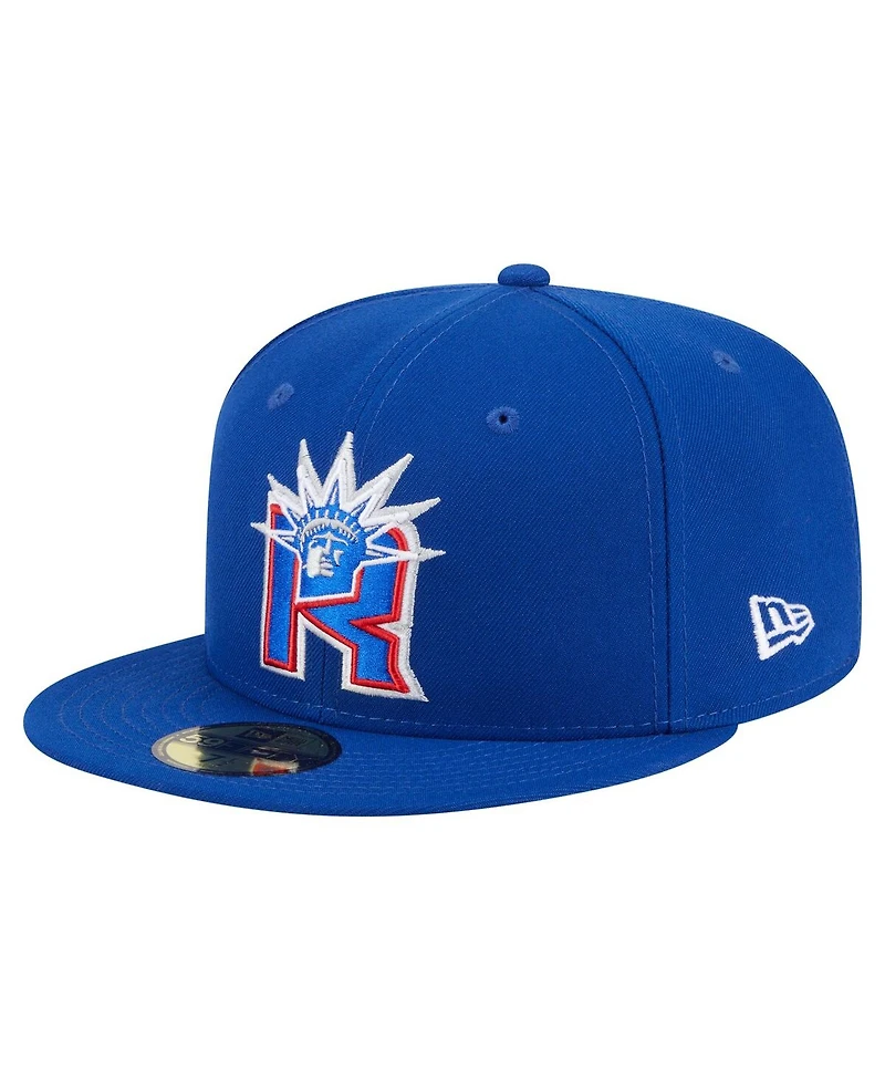 New Era Men's Blue York Rangers Deceptor 59FIFTY Fitted Hat