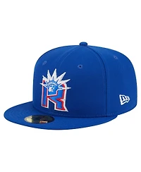 New Era Men's Blue York Rangers Deceptor 59FIFTY Fitted Hat