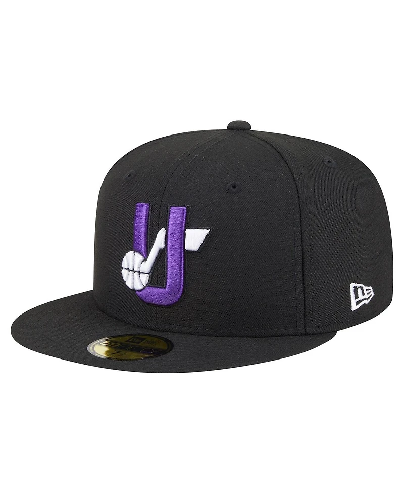 New Era Men's Black Utah Jazz 59FIFTY Fitted Hat