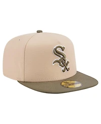 New Era Men's Light Beige/Olive Chicago White Sox Two-Tone Color Pack A-Frame 59FIFTY Fitted Hat