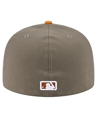 New Era Men's Olive/Orange Chicago Cubs Two-Tone Color Pack A-Frame 59FIFTY Fitted Hat
