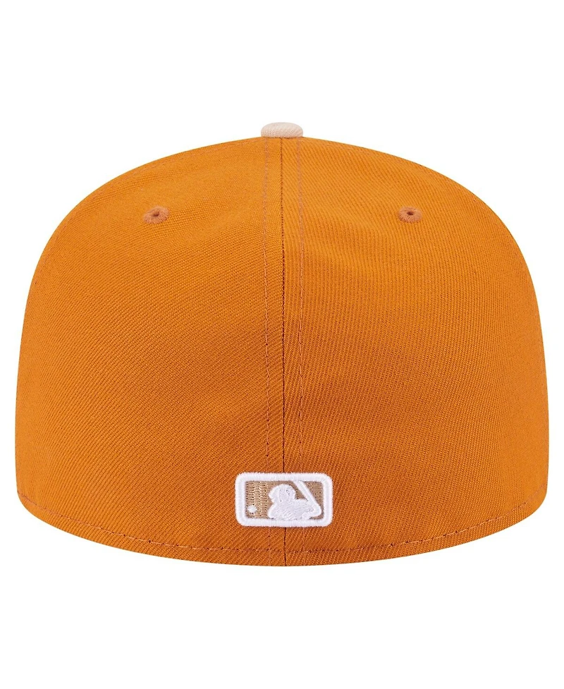 New Era Men's Orange/Light Beige Chicago White Sox Two-Tone Color Pack A-Frame 59FIFTY Fitted Hat