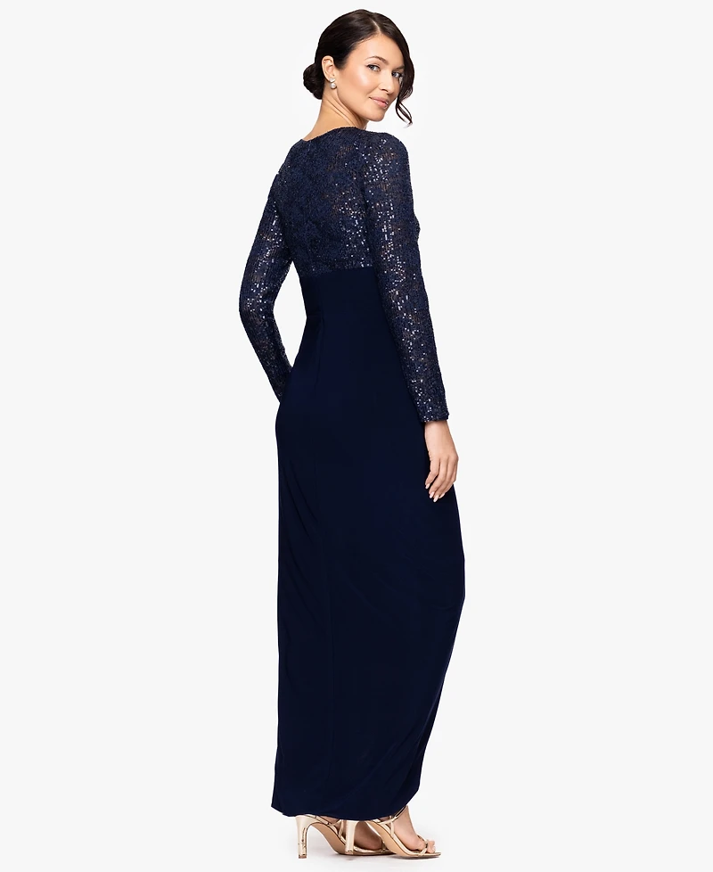 B&A By Betsy and Adam Petite Scoop Neck Sheath Dress