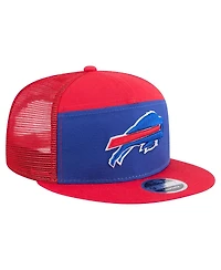 New Era Men's Royal/Red Buffalo Bills Outdoor Split Panel 9FIFTY Snapback Hat