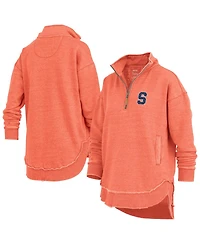 Pressbox Women's Orange Syracuse Orange Northfork Sojourn Poncho Quarter-Zip Sweatshirt