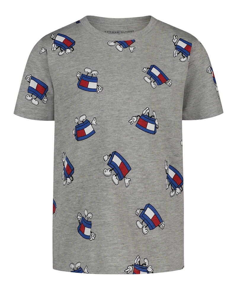 Tommy Hilfiger Toddler and Little Boys Mascot Allover Printed T-Shirt