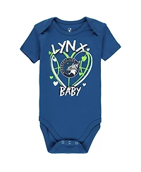 Outerstuff Baby Boys and Girls 3-Pack Minnesota Lynx Slide Home Creeper Set