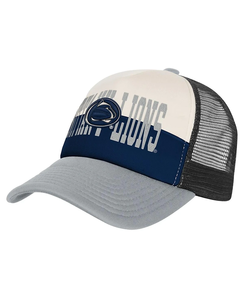 Outerstuff Big Boys and Girls Navy/Cream Penn State Nittany Lions Modern Fan Trucker Adjustable Hat