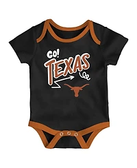 Outerstuff Baby Boys and Girls Outerstuff Texas Longhorns All Day Play 3-Piece Bodysuit Set