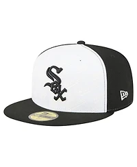 New Era Men's White/Black Chicago White Sox Repeat 59FIFTY Fitted Hat