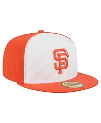 New Era Men's White/Orange San Francisco Giants Repeat 59FIFTY Fitted Hat