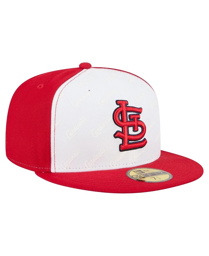 New Era Men's White/Red St. Louis Cardinals Repeat 59FIFTY Fitted Hat