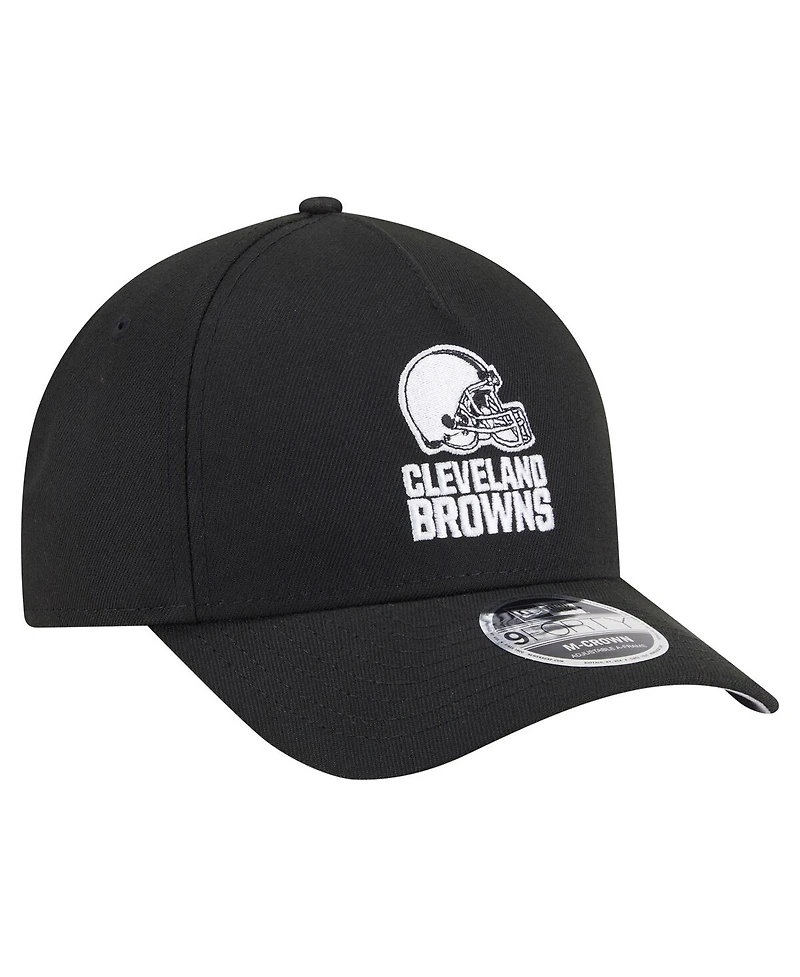 New Era Men's Black Cleveland Browns Team Collection 9FORTY M-Crown A-Frame Adjustable Hat