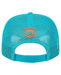 New Era Men's Aqua Miami Dolphins Team Collection 9SEVENTY Stretch-Snap Adjustable Hat
