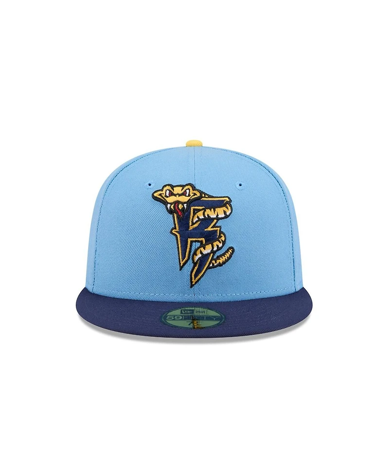 New Era Men's Light Blue Wisconsin Timber Rattlers Theme Nights 59FIFTY Fitted Hat