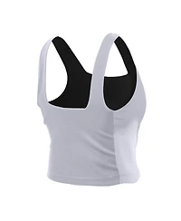 New Era Women's Eclipse Black/White Golden State Valkyries Reversible Cropped Sport Classics Tank Top