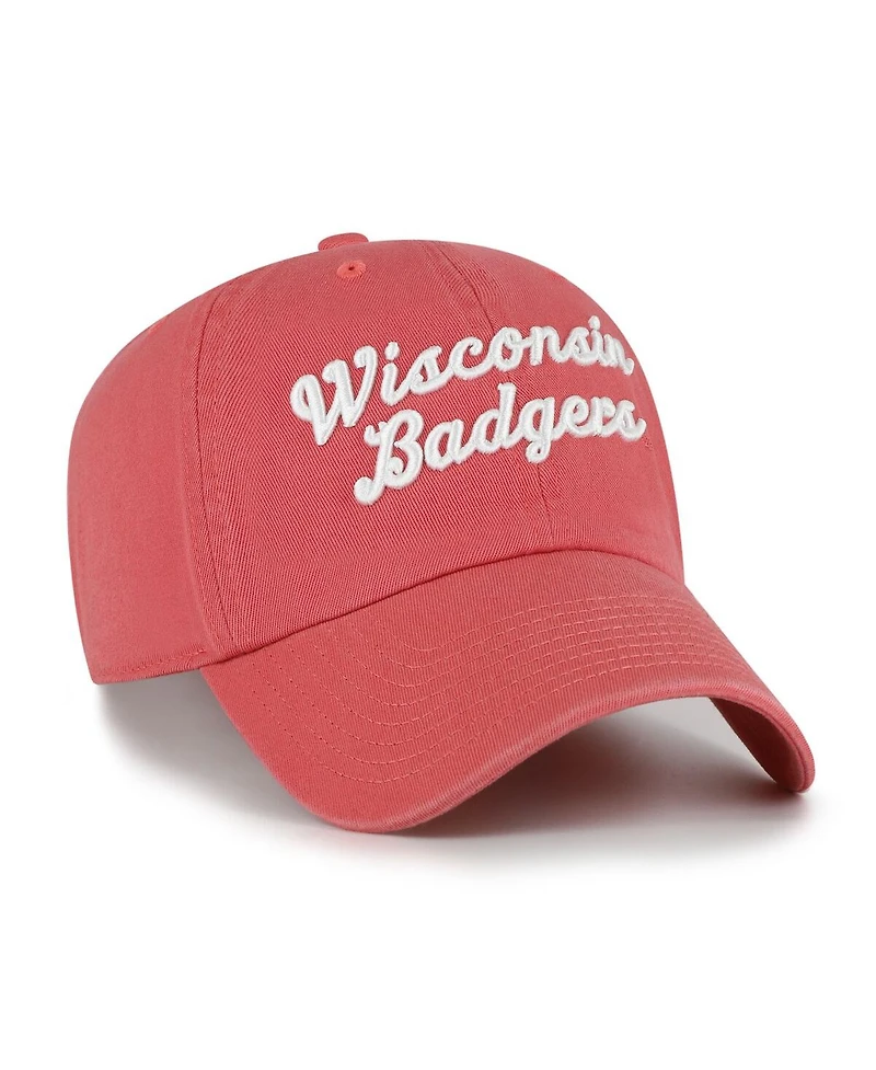 '47 Brand Men's Light Red Wisconsin Badgers Vault Clean Up Adjustable Hat