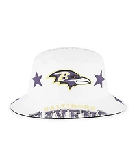 '47 Brand Women's White Baltimore Ravens Energize Bucket Hat