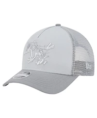 New Era Big Boys and Girls Gray Tom and Jerry Tonal 9FORTY Adjustable Trucker Hat