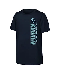 Outerstuff Big Boys and Girls Navy Seattle Kraken Atmosphere T-Shirt