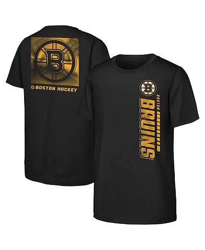Outerstuff Big Boys and Girls Black Boston Bruins Atmosphere T-Shirt