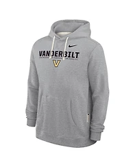 Nike Men's Heather Gray Vanderbilt Commodores 2025 Sideline Performance Pullover Hoodie