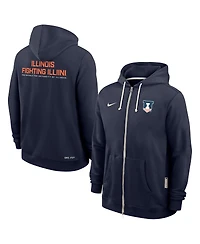 Nike Men's Navy Illinois Fighting Illini 2025 Sideline Performance Full-Zip Hoodie