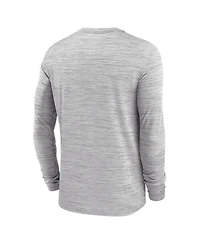 Nike Men's Gray Syracuse Orange 2025 Sideline Velocity Performance Long Sleeve T-Shirt