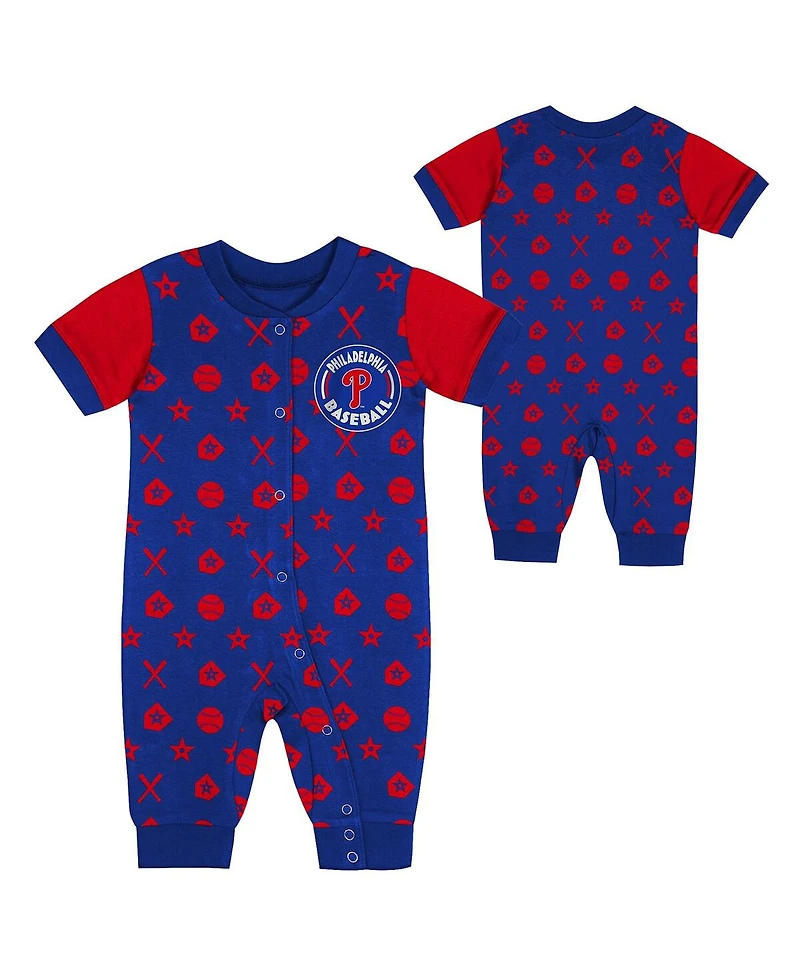 Outerstuff Newborn Blue Philadelphia Phillies Hard 90 Coveralls