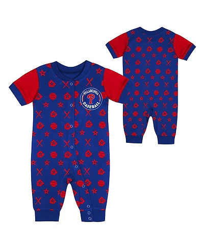 Outerstuff Newborn Blue Philadelphia Phillies Hard 90 Coveralls